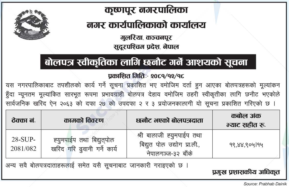 Krishnapur Municipality