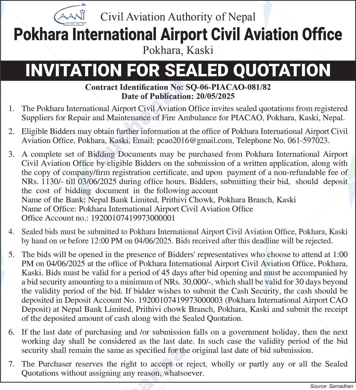 Pokhara International Airport Civil Aviation Office