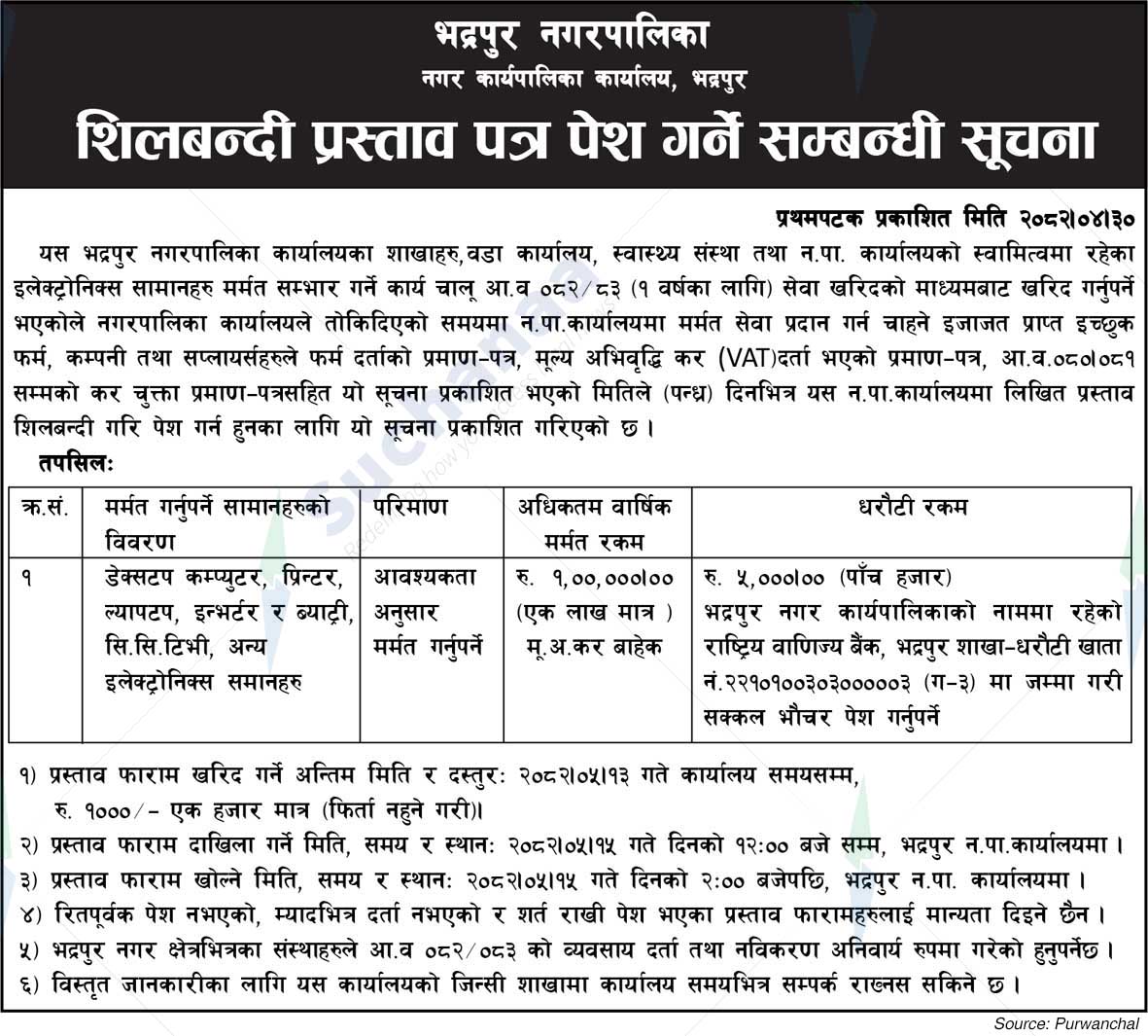 Bhadrapur Municipality