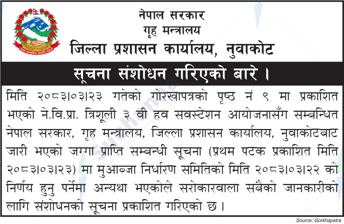 District Administration Office, Nuwakot