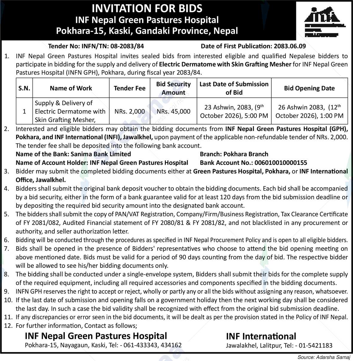 INF Nepal Green Pastures Hospital (INFN GPH)
