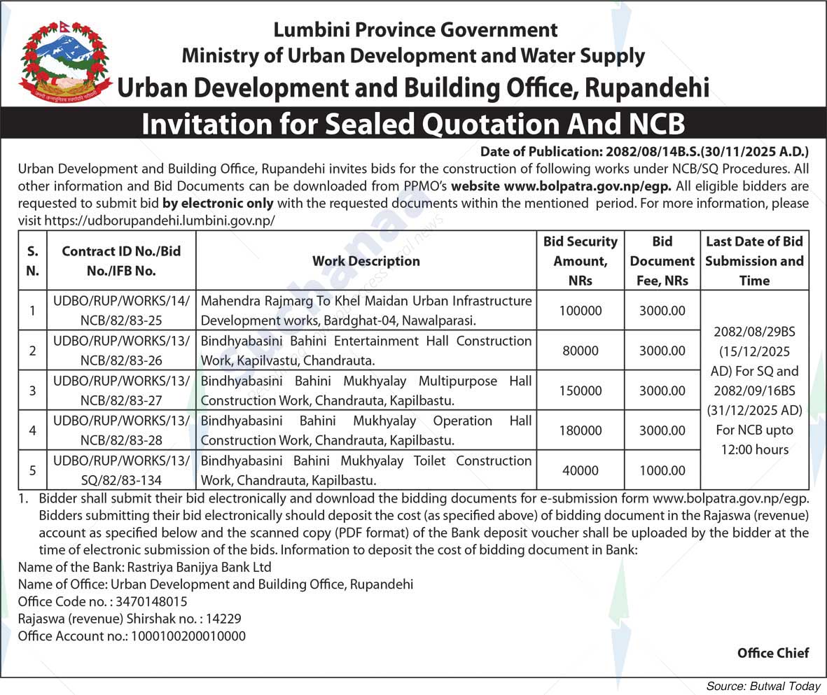 Urban Development and Building Office, Rupandehi