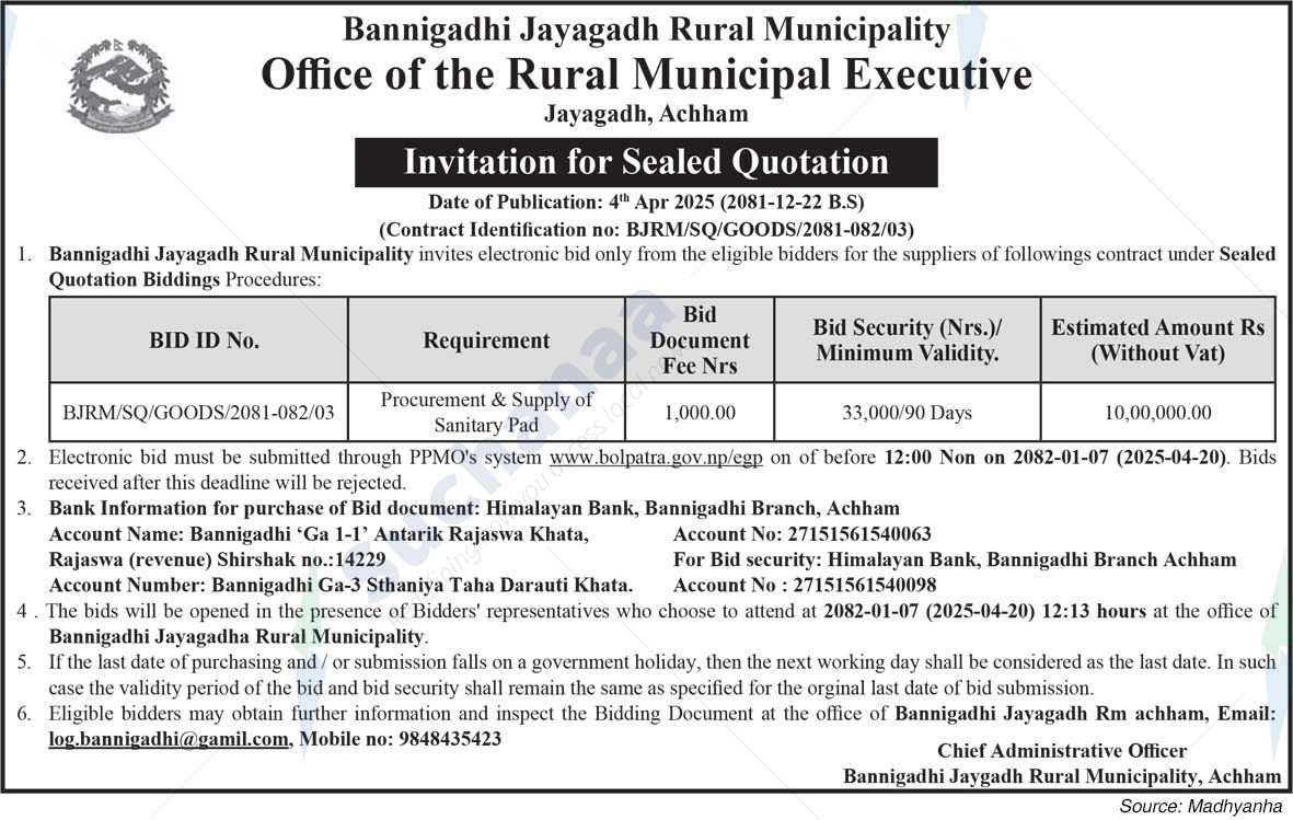 Bannigadhi Jayagadh Rural Municipality