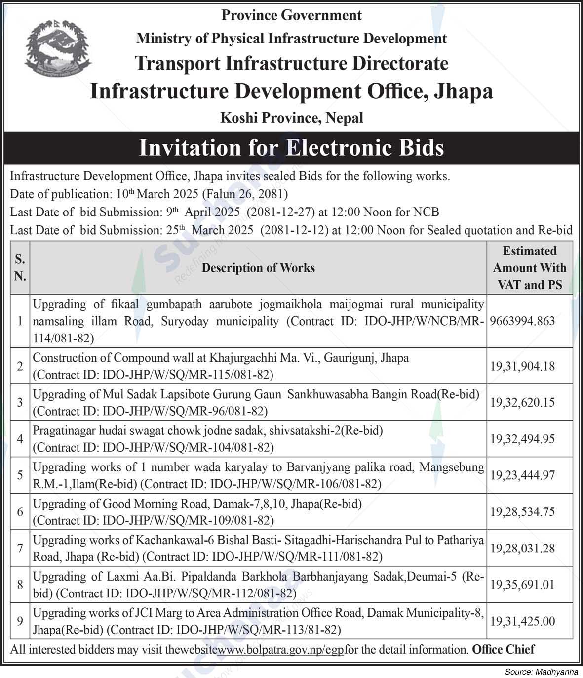 Infrastructure Development Office