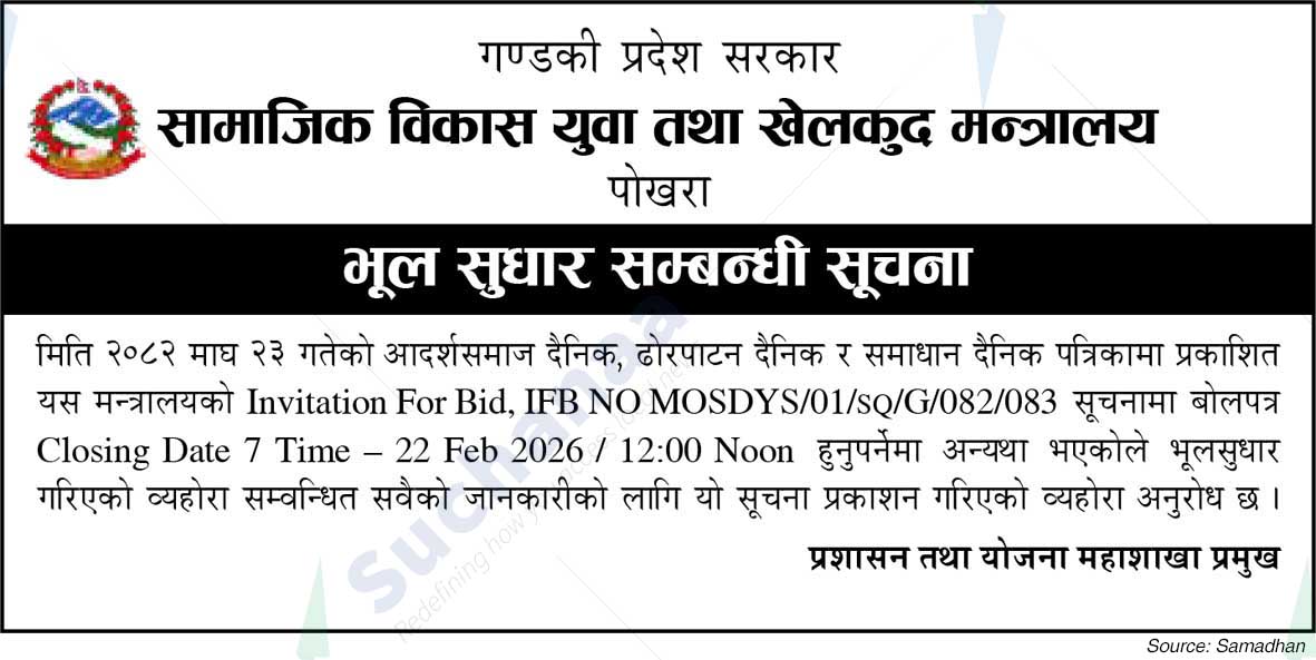 Ministry of Social Development, Youth and Sports, Gandaki