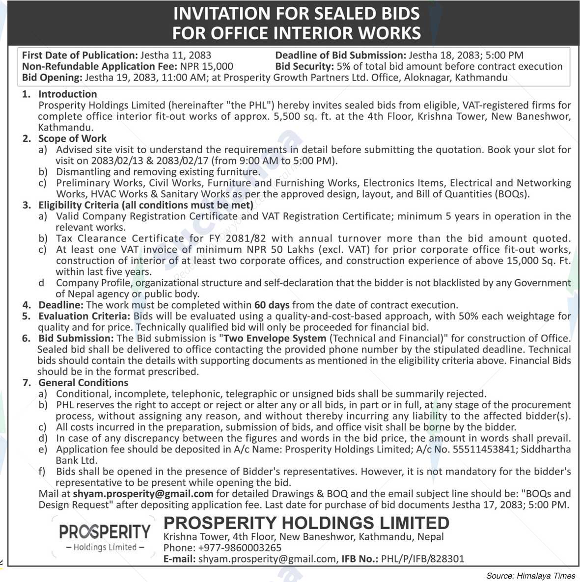Prosperity Holdings Limited
