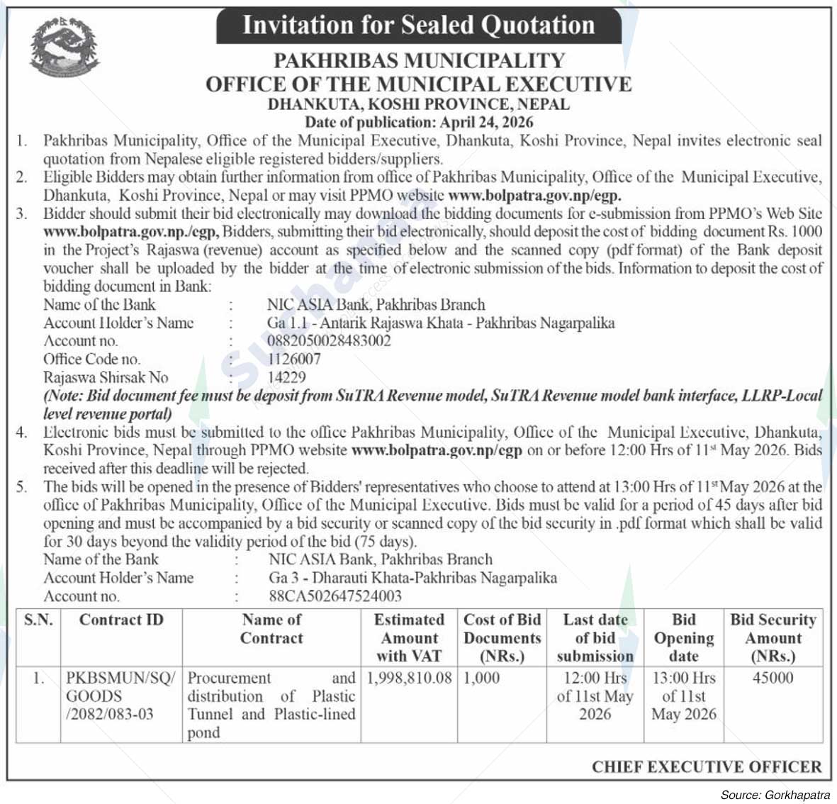 Pakhribas Municipality