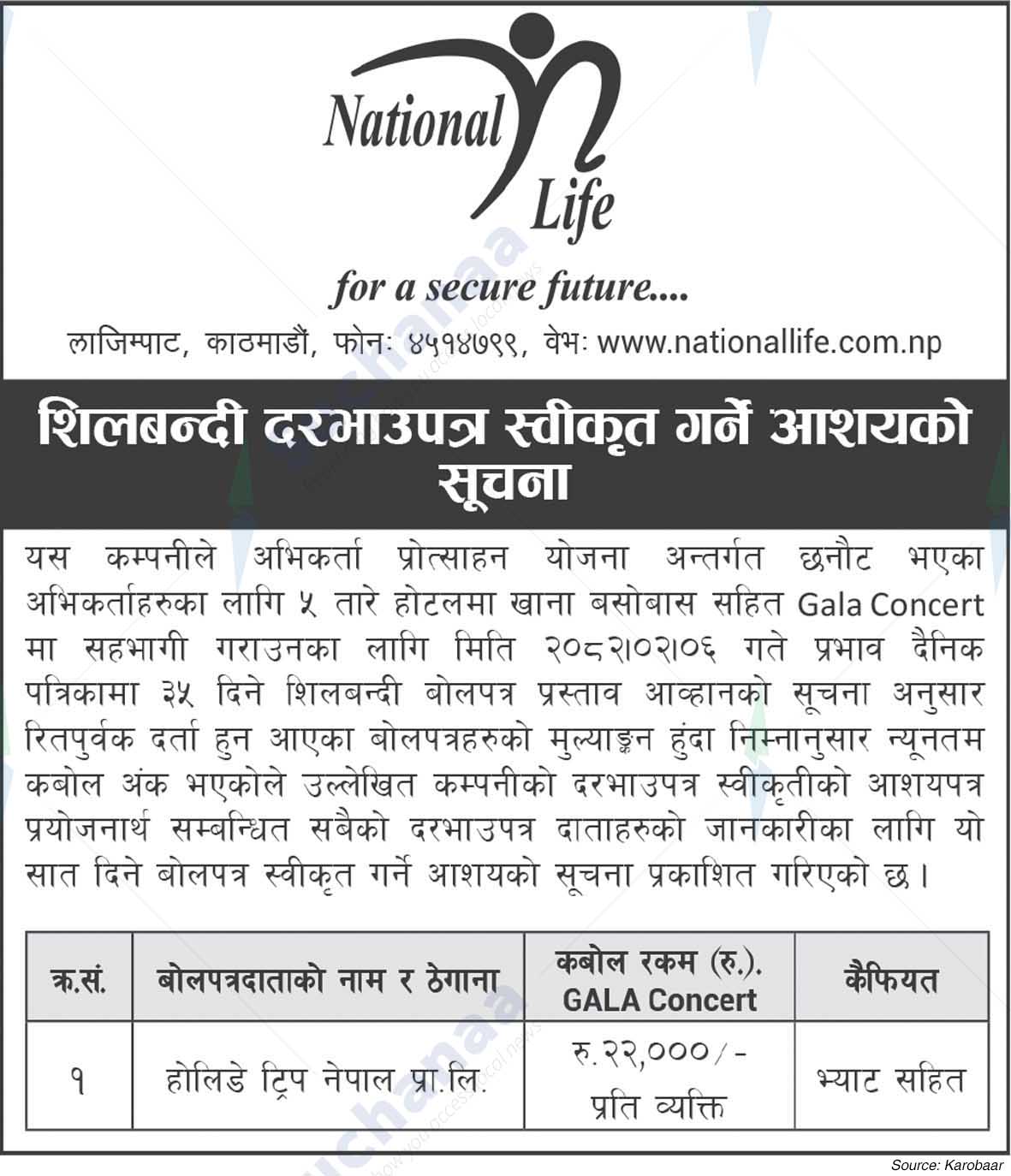 National Life Insurance Company Limited