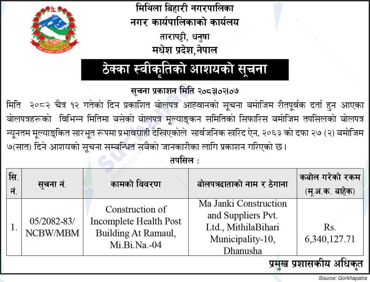 Mithila Bihari Municipality