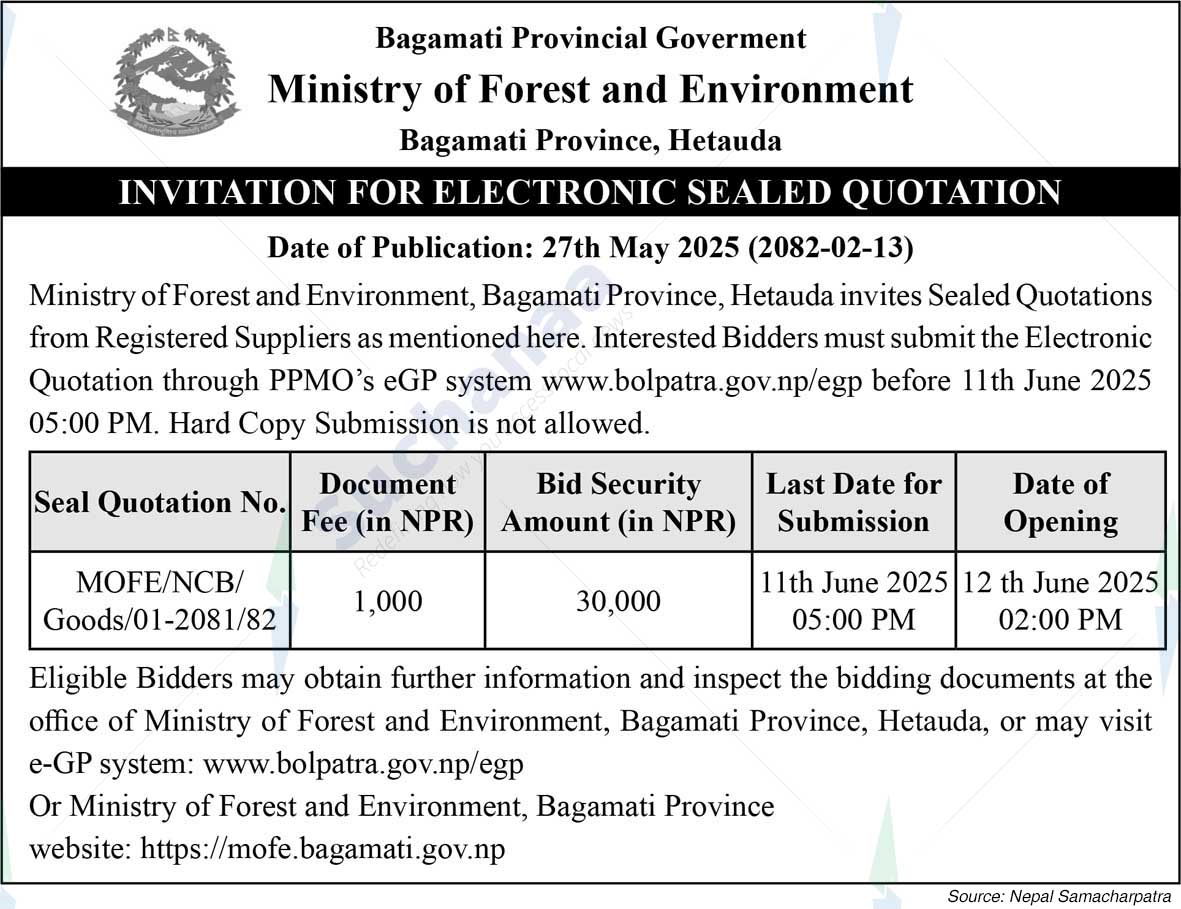 Ministry of Forest and Environment, Bagmati