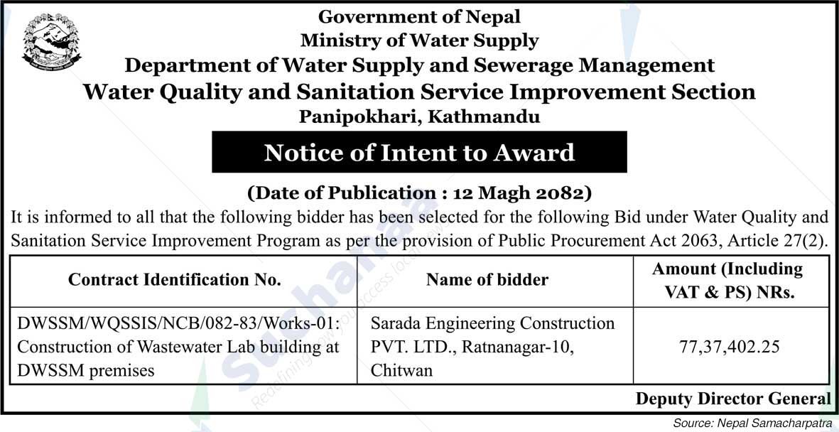 Water Quality Section, Panipokhari, Kathmandu
