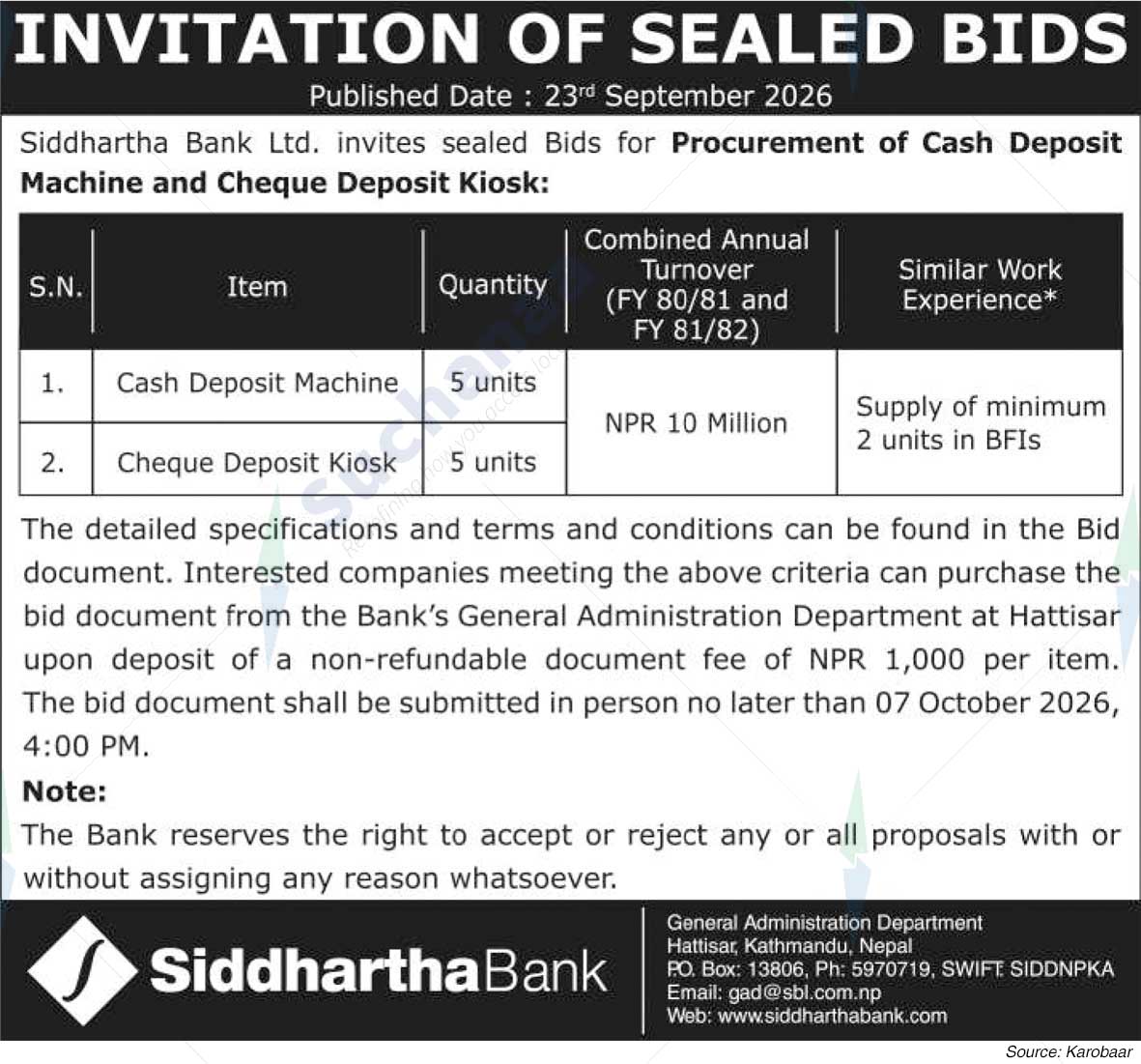 Siddhartha Bank Limited