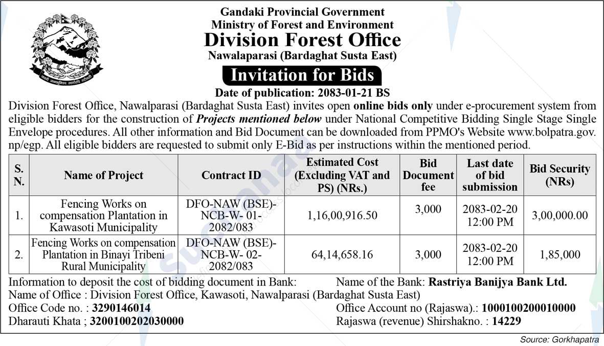 Division Forest Office, Nawalparasi (Bardaghat Susta East)