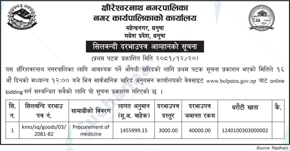 Kshireshwarnath Municipality
