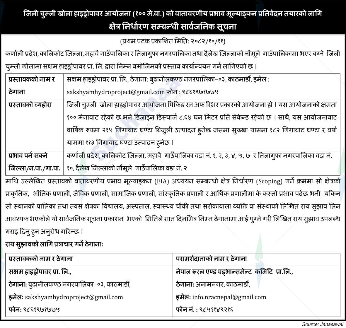 Saksham Hydropower Pvt. Ltd., Kathmandu