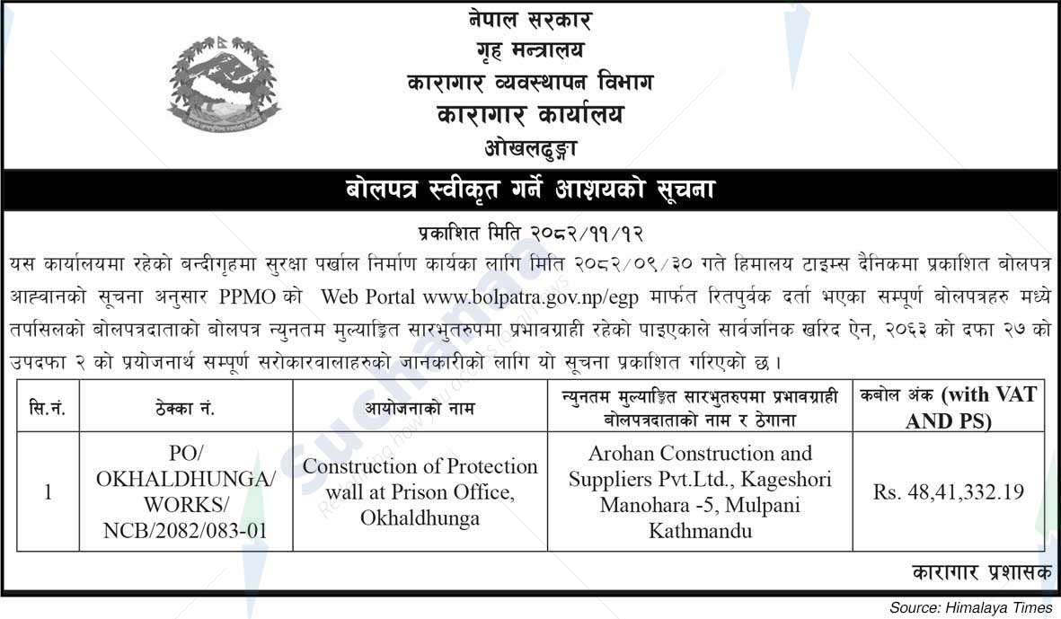 Prison Office, Okhaldhunga