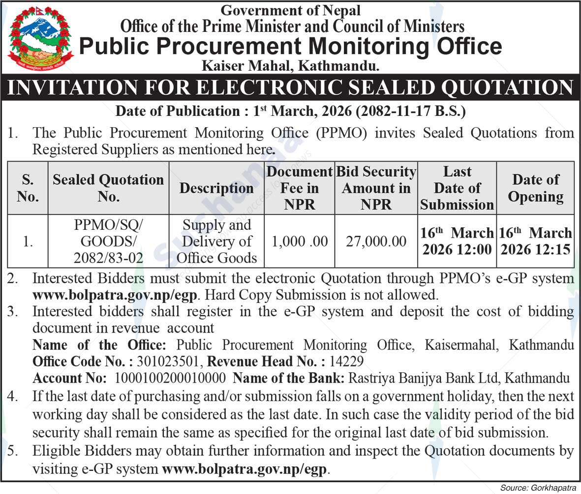 Public Procurement Monitoring Office