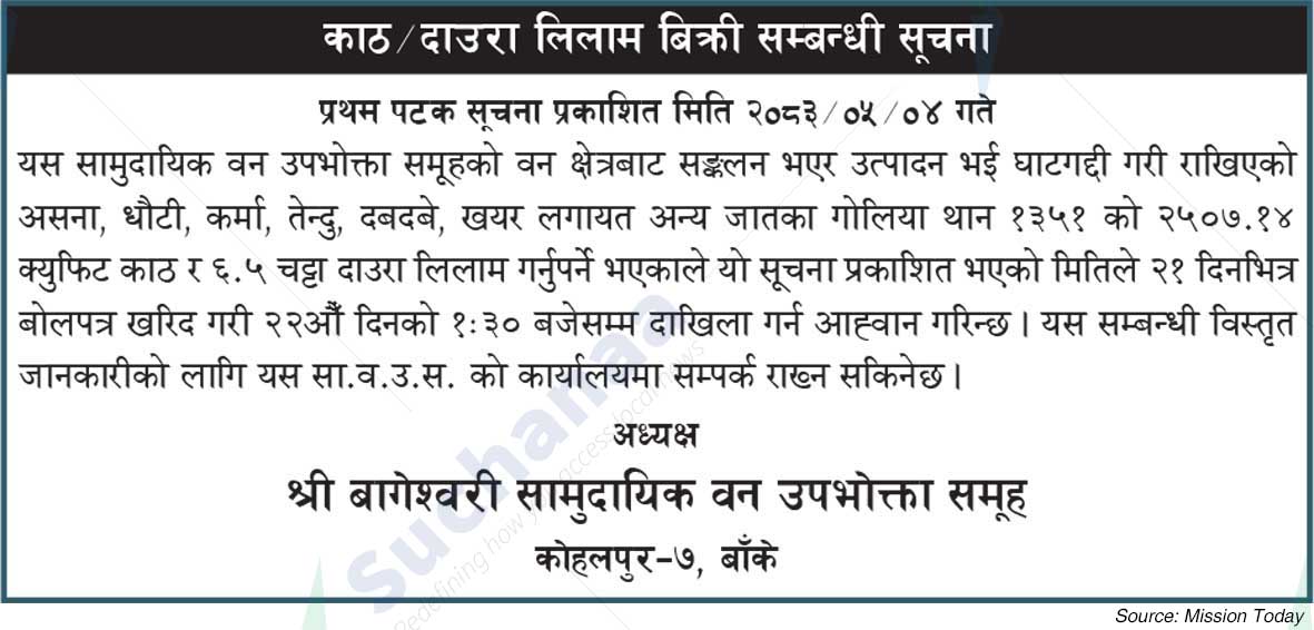 Shree Bageshwari Saa.Wa.Wo.Sa.
