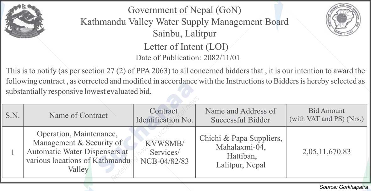 Kathmandu Valley Water supply Management Board