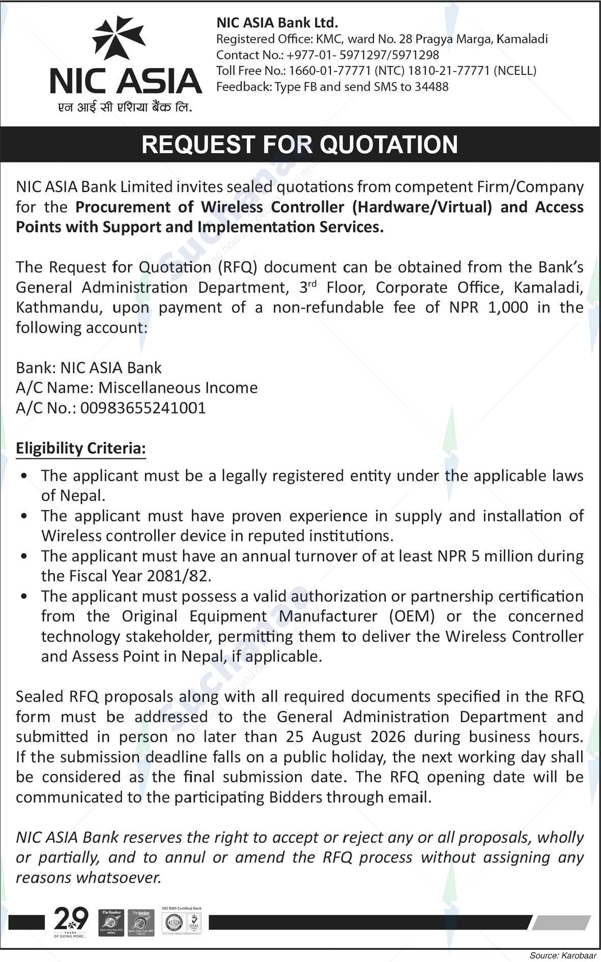 NIC Asia Bank Limited