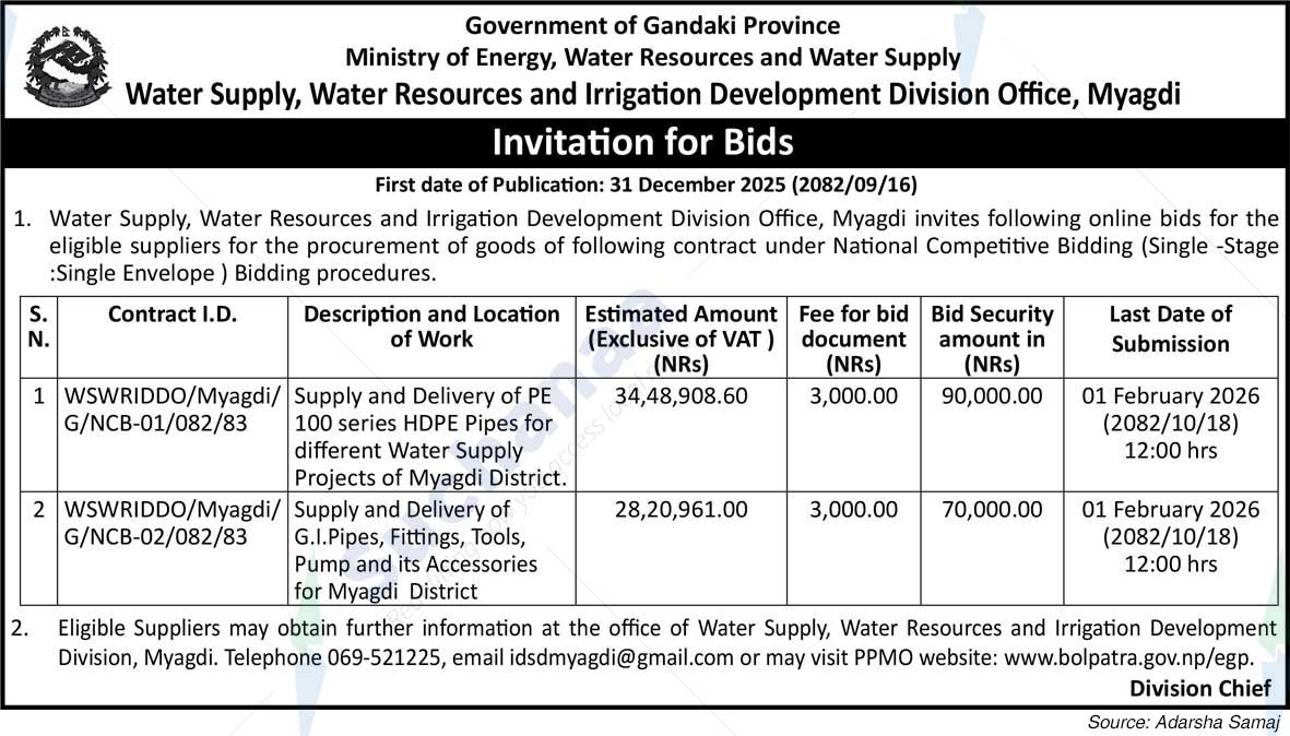 Water Supply, Water Resources and Irrigation Development Division Office, Myagdi