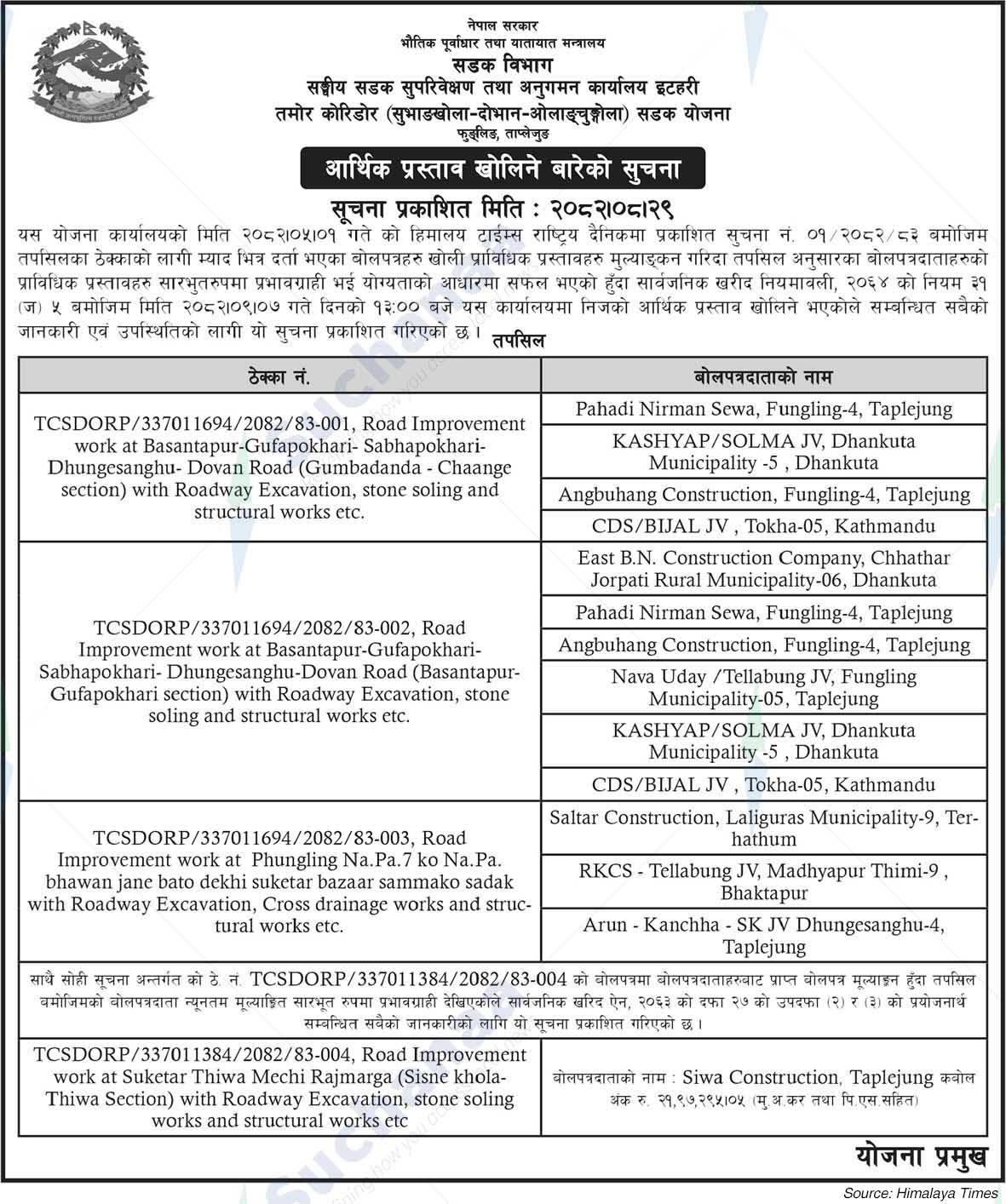 Federal Road Supervision and Monitoring Office, Itahari