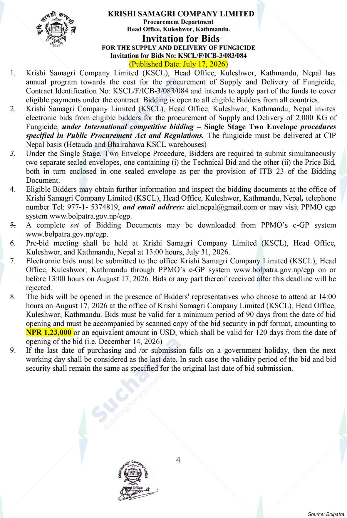 Krishi Samagri Company Limited