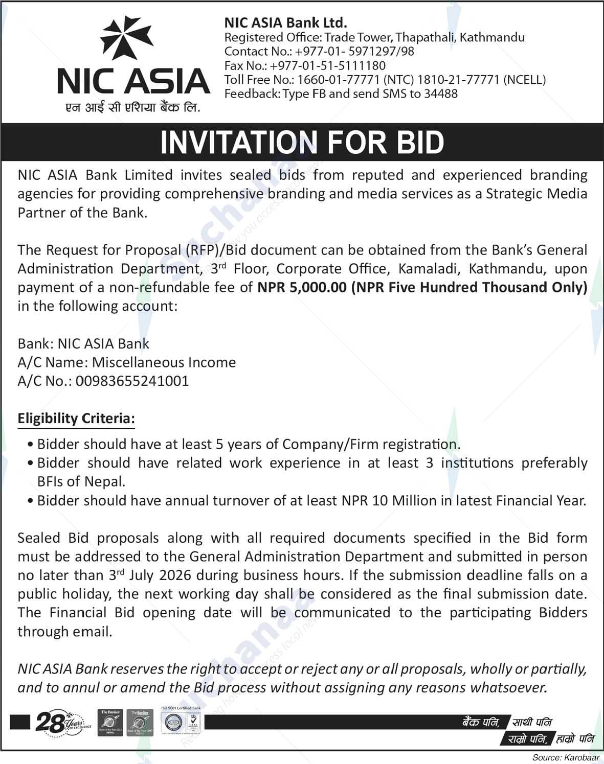 NIC Asia Bank Limited