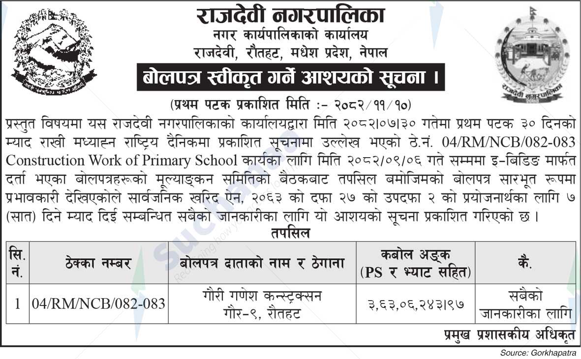 Rajdevi Municipality