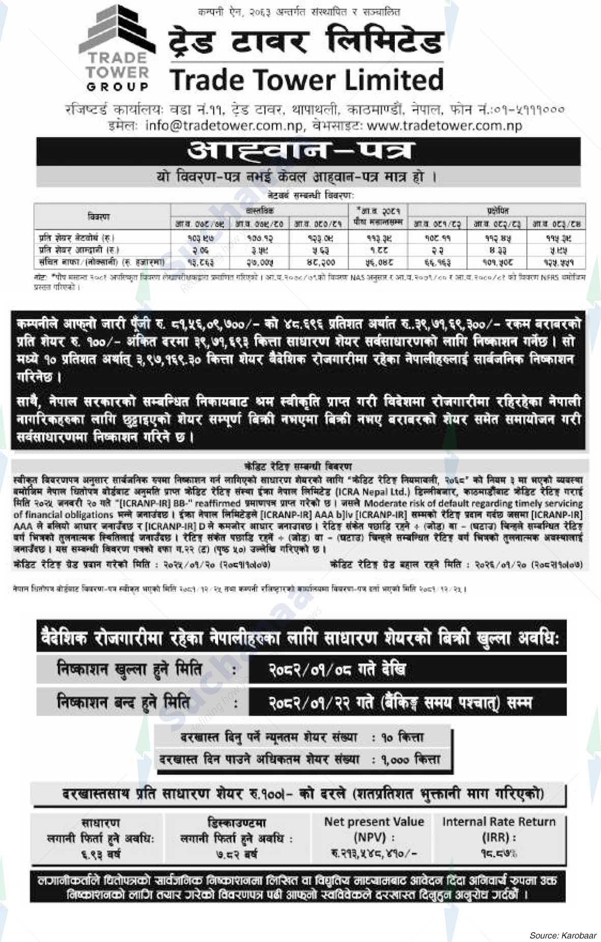 Trade Tower Limited