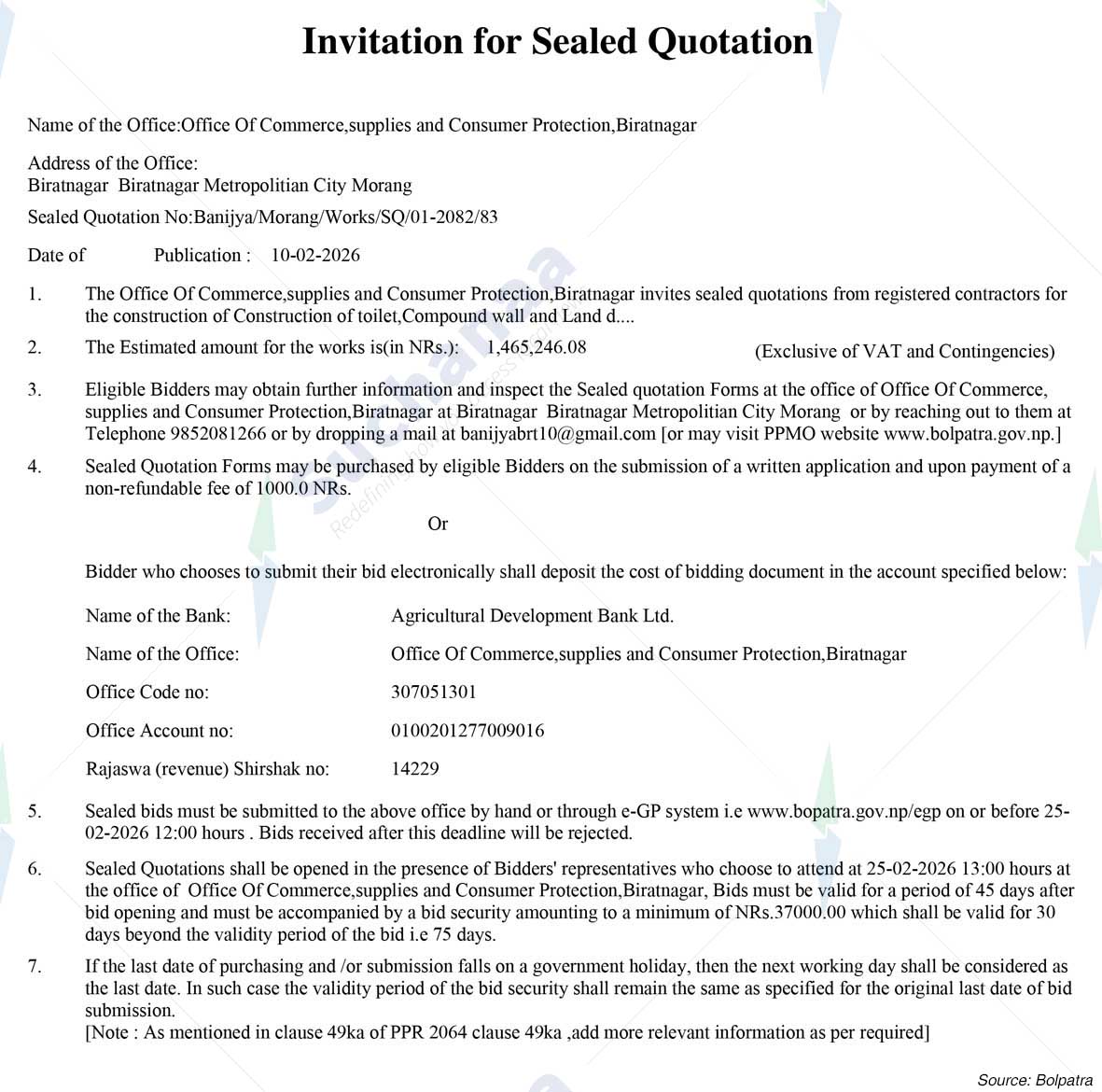 Office Of Commerce,supplies and Consumer Protection,Biratnagar