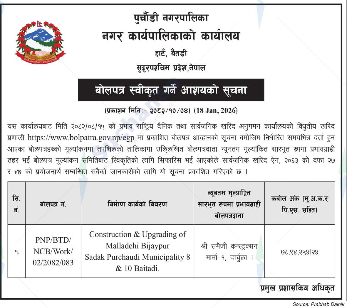 Purchaudi Municipality