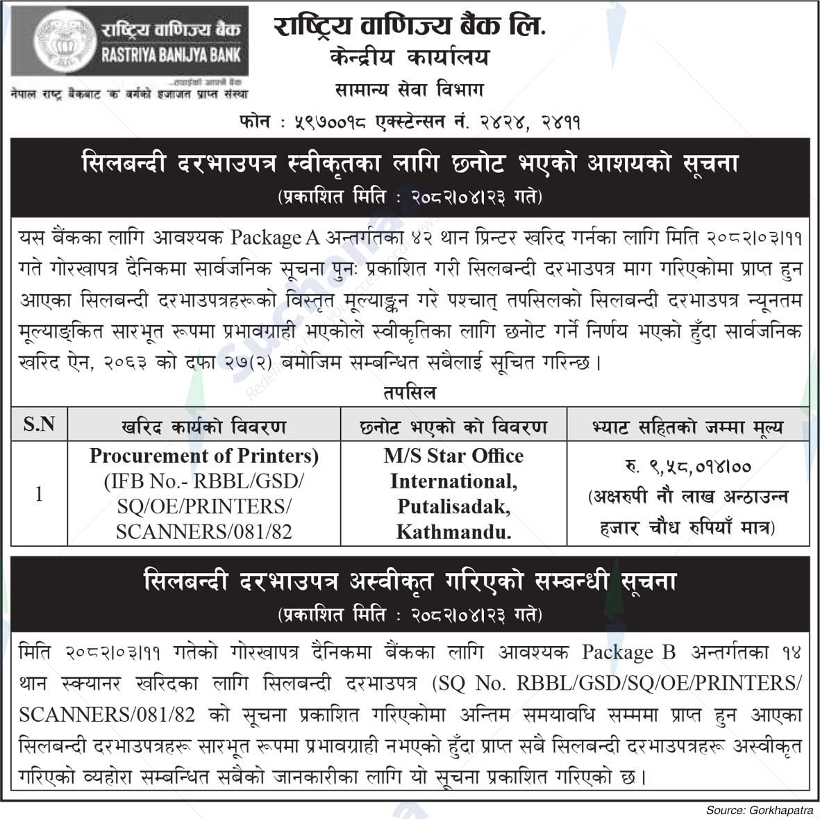 Rastriya Banijya Bank Ltd.