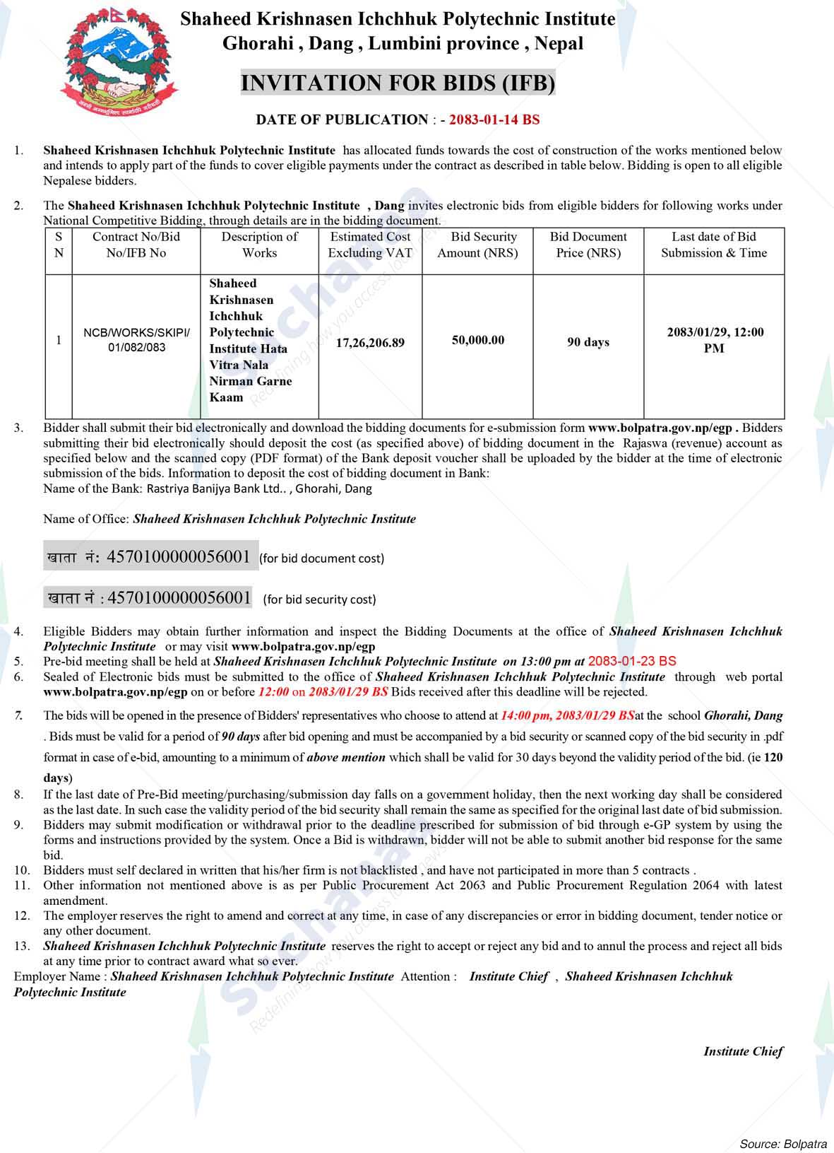 Shaheed Krishnasen Ichchhuk Polytechnic Institute, Dang