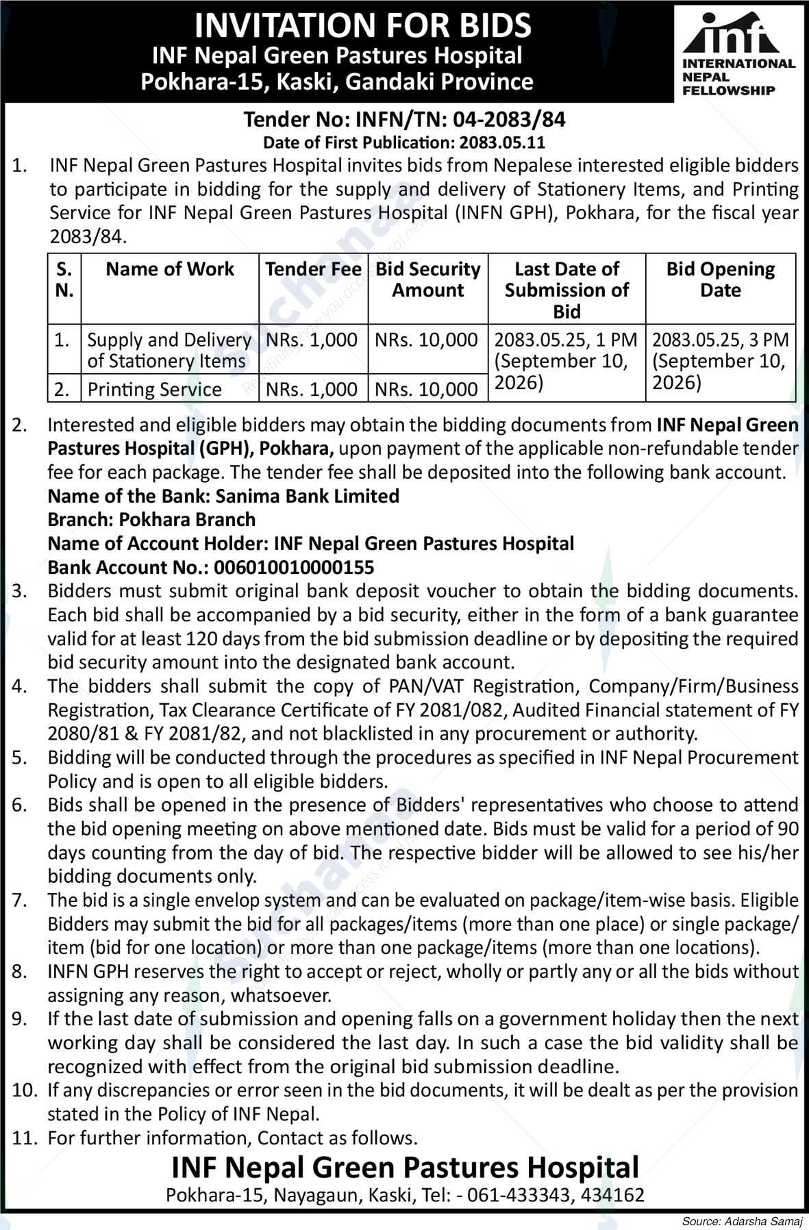 INF Nepal Green Pastures Hospital (INFN GPH)