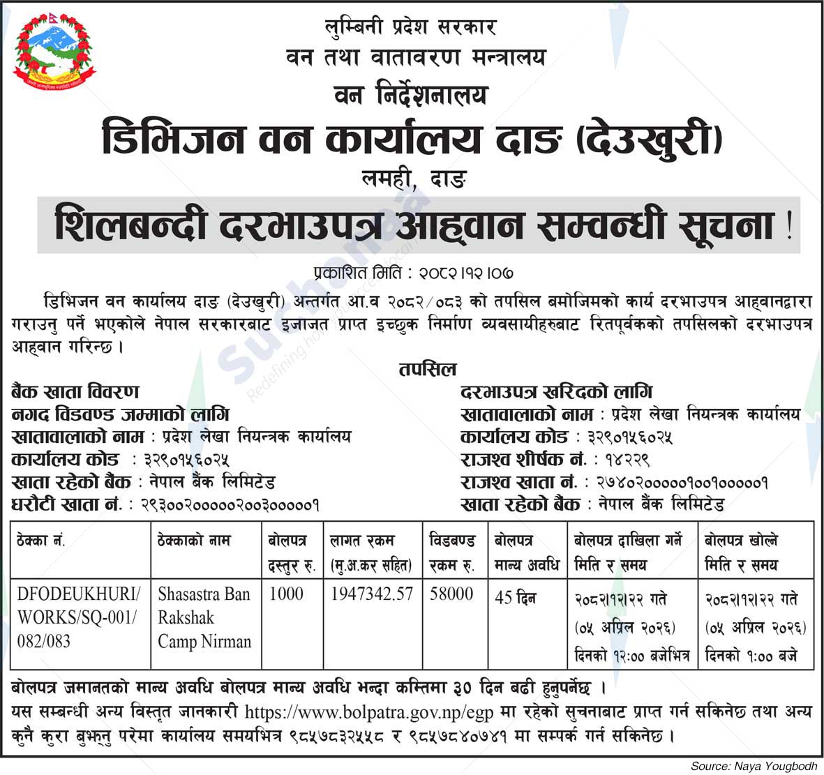 Division Forest office, Dang (Deukhuri)