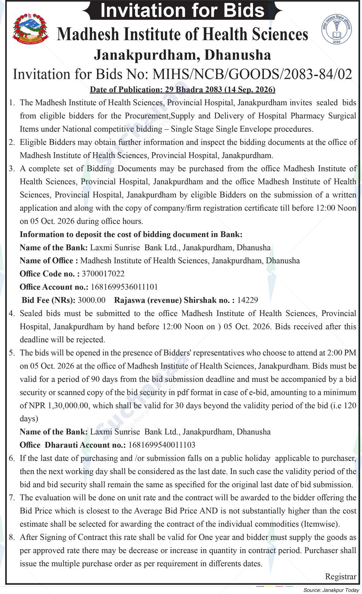 Madhesh Institute of Health Sciences (MIHS)