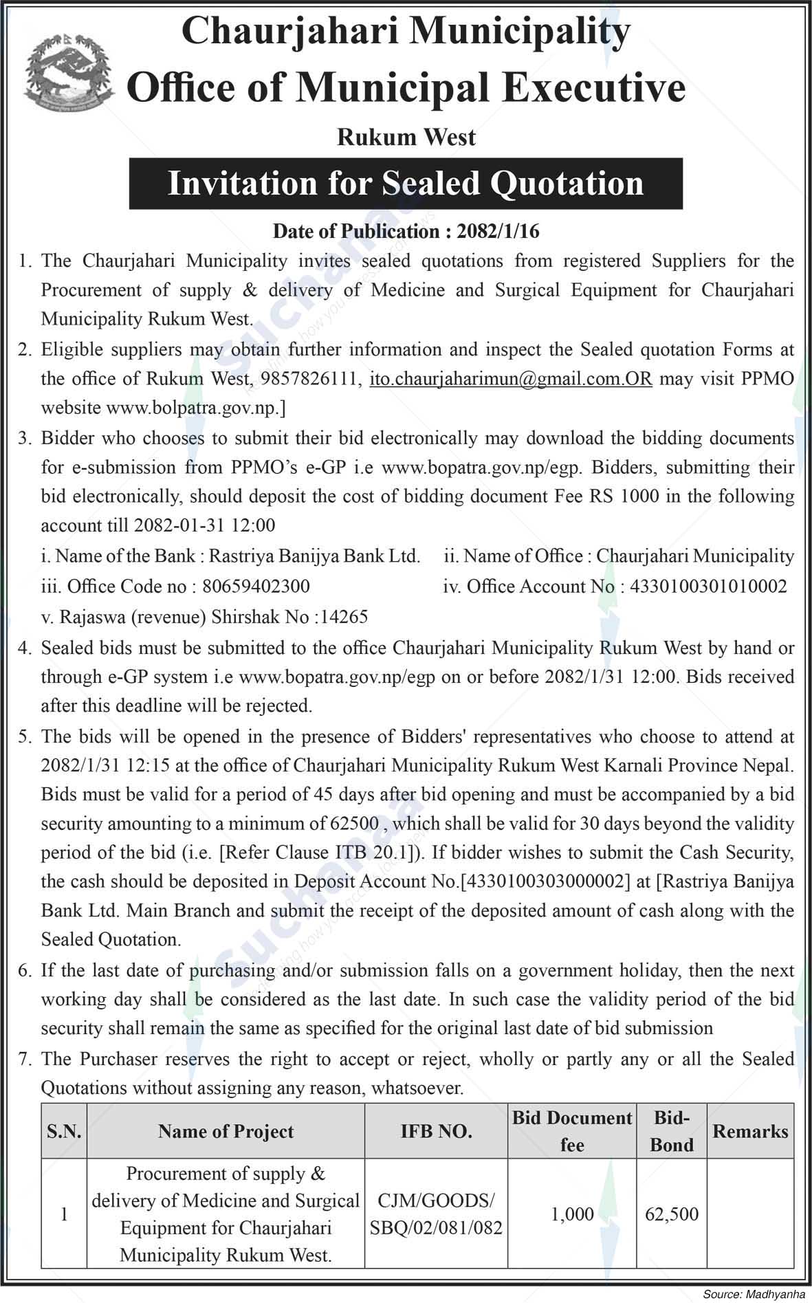 Chaurjahara Municipality