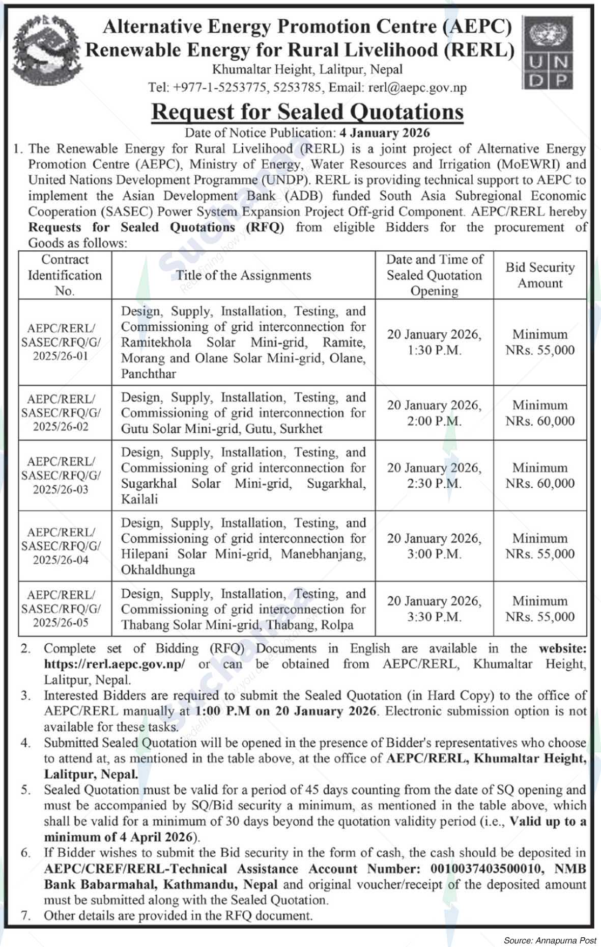 Renewable Energy for Rural Livelihood (RERL)