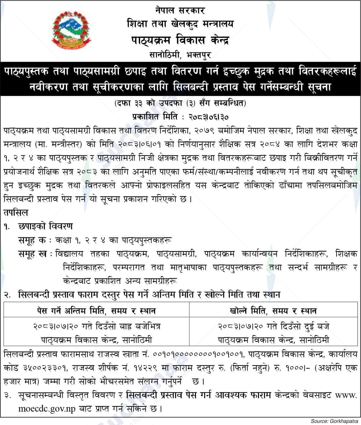 Curriculum Development Center, Sanothimi, Bhaktapur