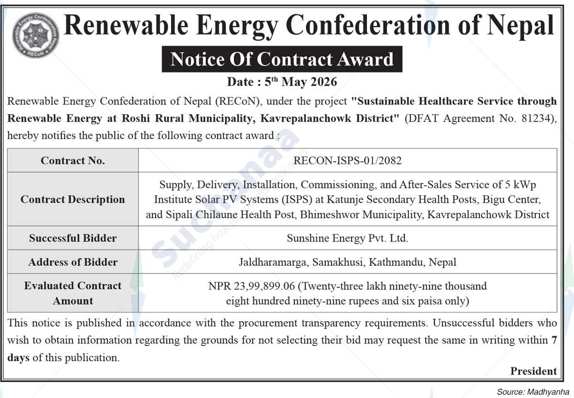 Renewable Energy Confederation of Nepal (RECON)