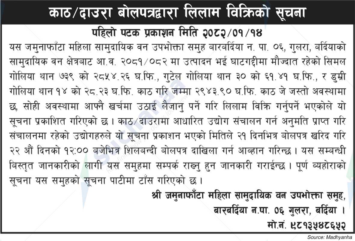 Shree Jamunaphat Mahila Saa.Wa.Wo.Sa.