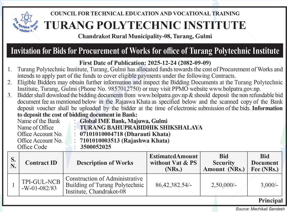Turang Polytechnic Institute, mTurang, Gulmi