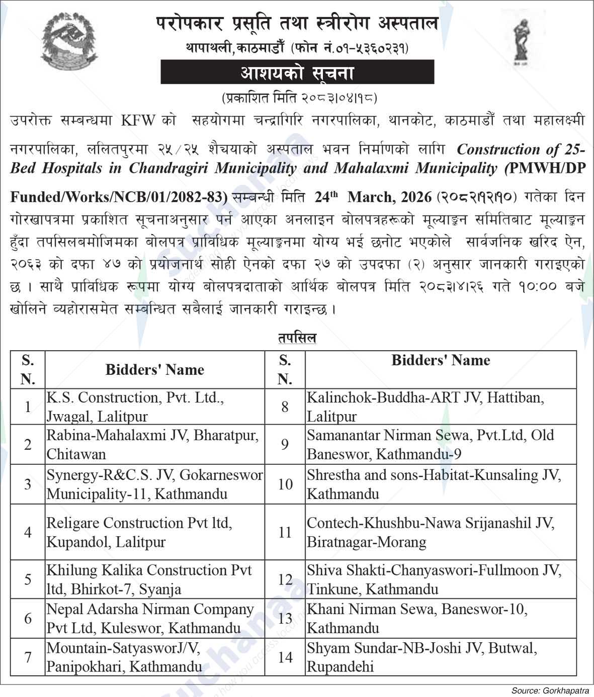 Paropakar Maternity and Women's Hospital