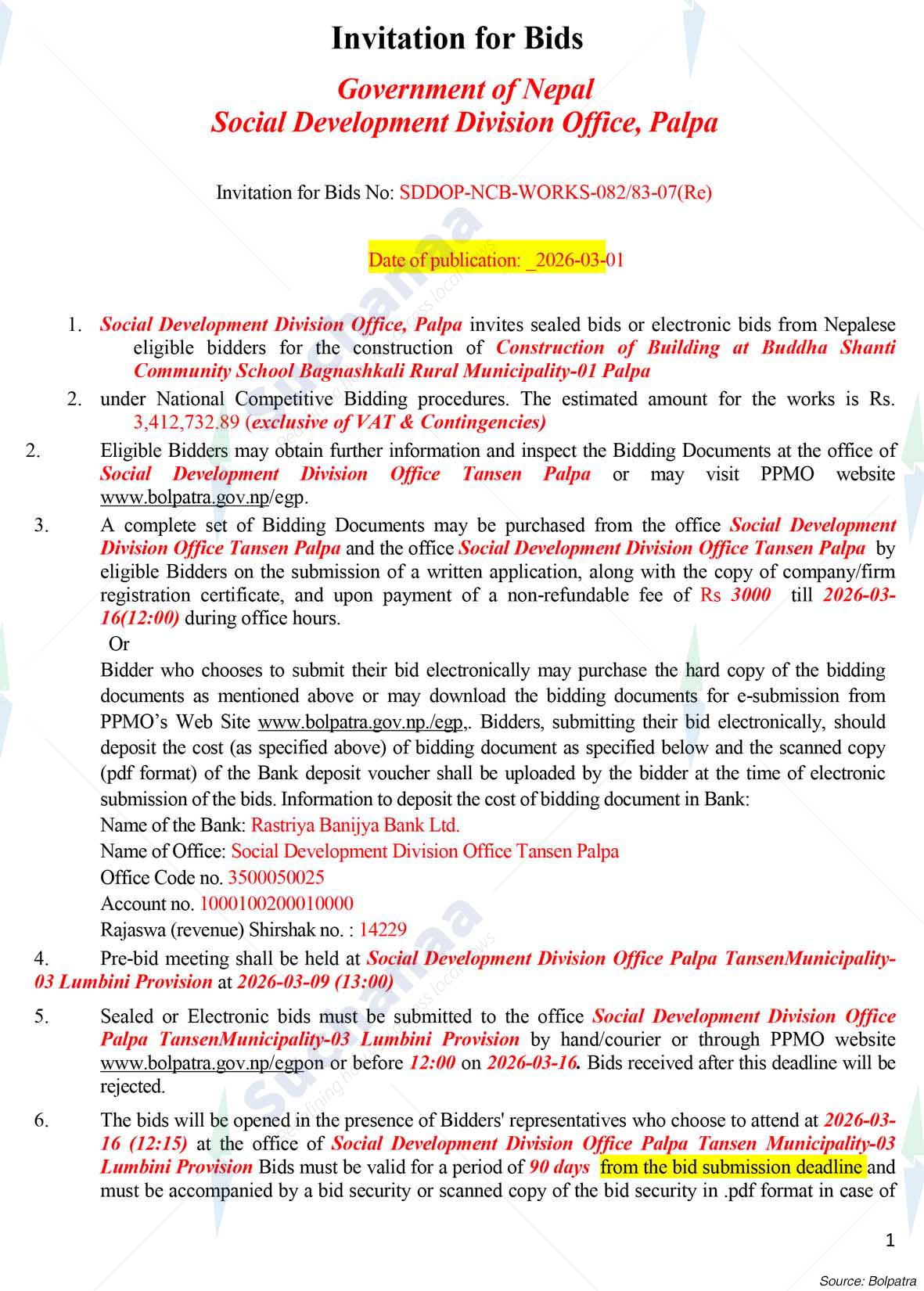 Social Development Division Office, Palpa