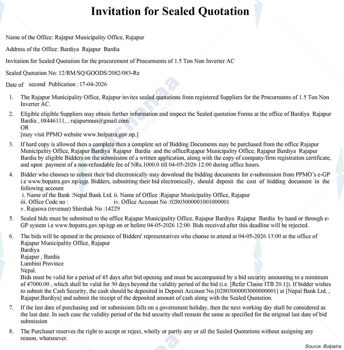 Rajapur Municipality