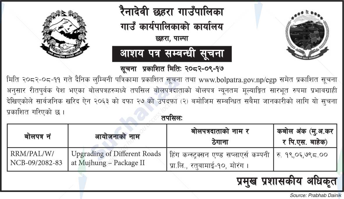 Rainadevi Chhahara Rural Municipality