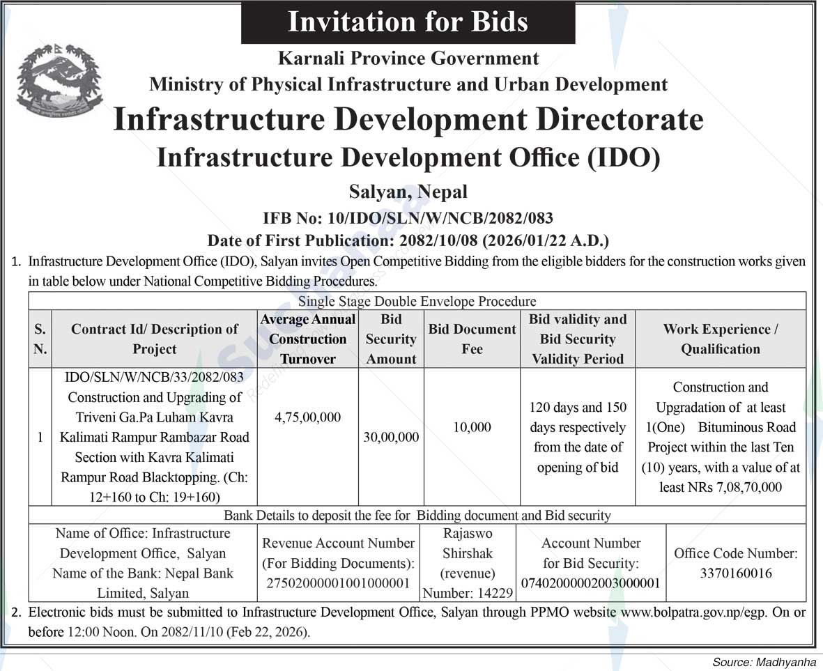Infrastructure Development Office (IDO), Salyan