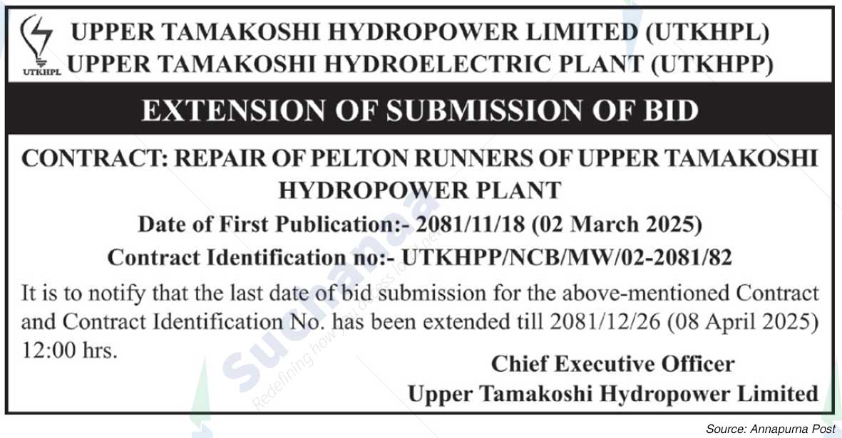 Upper Tamakoshi Hydropower Plant (UTKHPP)