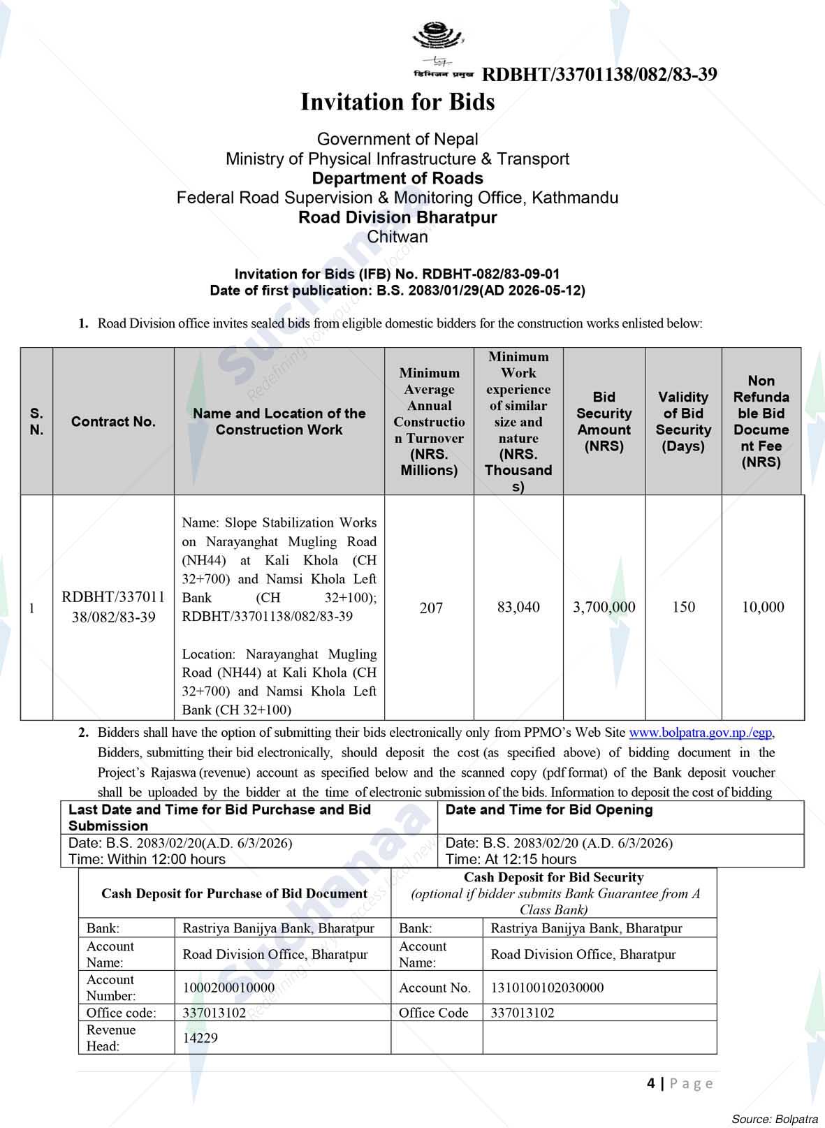 Road Division, Bharatpur